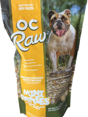 OC Raw Dog Frozen Chicken & Produce Patties - 6 lb Patty