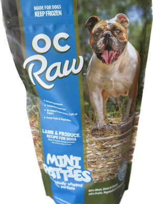 OC Raw Dog Turkey & Produce Mini Patties - Frozen Raw Dog Food Sliders - 4 lb Bag
