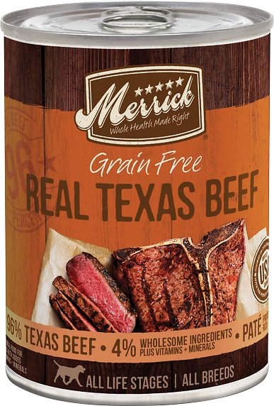 Merrick Grain Free Real Texas Beef Dinner, 12.7 oz Can - Dog Food