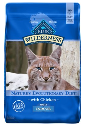 Blue Buffalo Wilderness Indoor Chicken Recipe, Grain-Free, High-Protein Dry Cat Food, 5 lb Bag