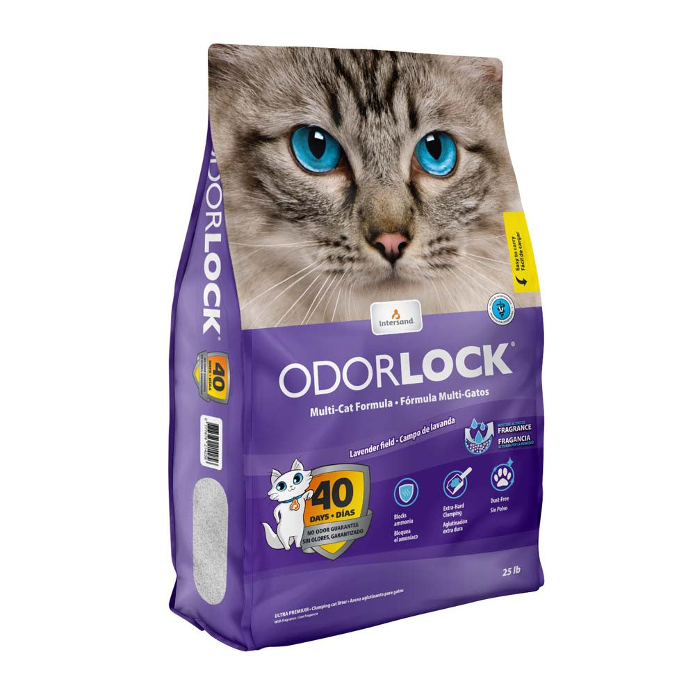 Intersand Odorlock Lavender Scented Clumping Cat Litter, 25 lbs