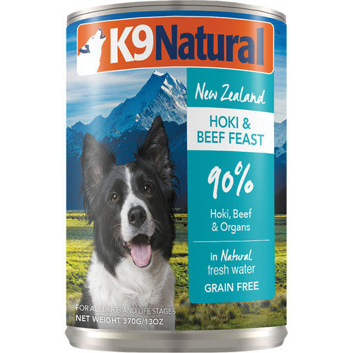 K9 Natural Hoki & Beef Feast Grain-Free Wet Dog Food, 13 oz Can