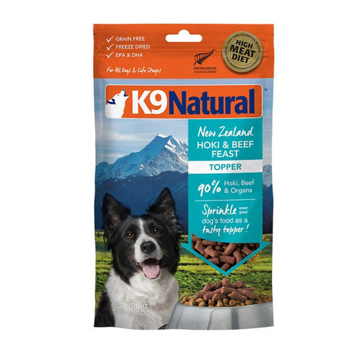 K9 Natural Hoki & Beef Feast Freeze-Dried Dog Food Topper, 3.5 oz Grain-Free