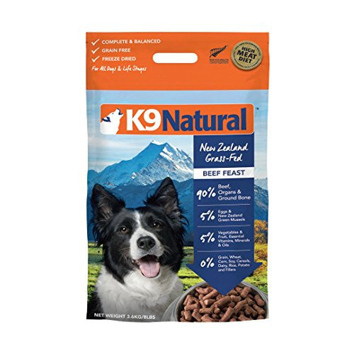 K9 Natural Beef Feast Freeze-Dried Dog Food 3.6kg / 8lb Raw, Grain-Free