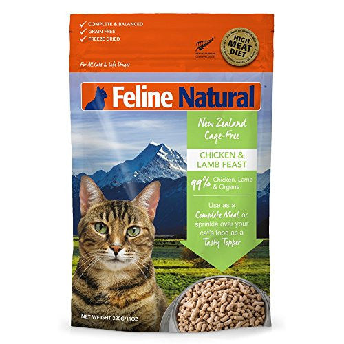 Feline Natural Chicken & Lamb Feast Freeze-Dried Cat Food, 11 oz Grain-Free