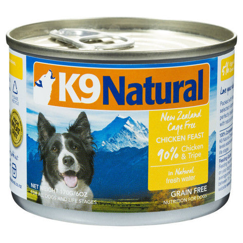K9 Natural Chicken Feast Grain-Free Wet Dog Food, 6 oz Can