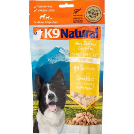 K9 Natural Chicken Feast Freeze-Dried Dog Food Topper, 3.5 oz Grain-Free Raw Chicken