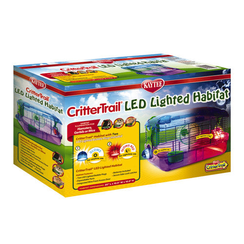 Kaytee CritterTrail LED Lighted Habitat - Hamster, Gerbil, Mouse Cage