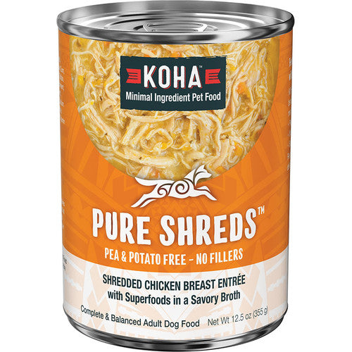 KOHA Pure Shreds Chicken Breast Entree Grain-Free Canned Dog Food, 12.5 oz