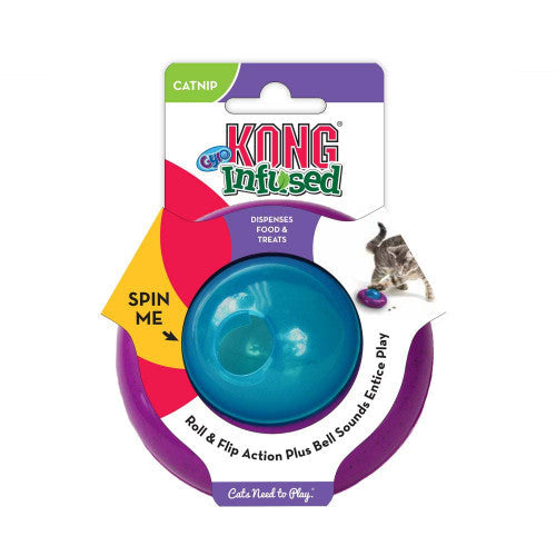 KONG Infused Gyro Cat Toy - Treat Dispensing Puzzle