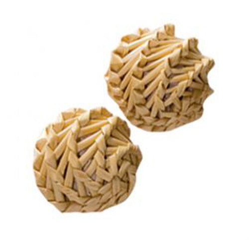 KONG Naturals Straw Ball Cat Toy with Catnip - 2 Pack