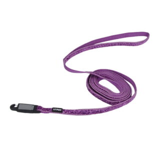 Li'l Pals Dog Leash with Glitter Overlay, Orchid Sparkles, 3/8" x 72" - Small Dog Leash