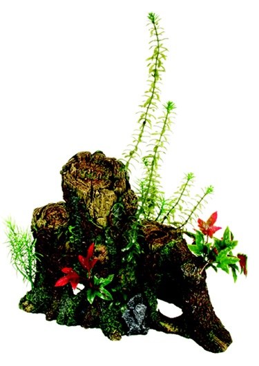 Marina Deco-Wood with Plant XL, Aquarium Ornament, Large Driftwood Decor