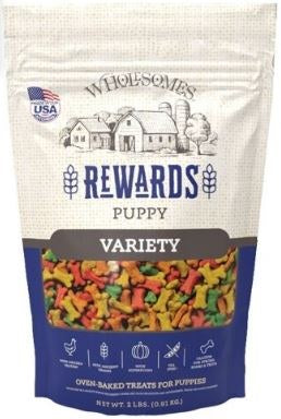 Wholesomes Puppy Variety Biscuit Dog Treats 2 lb - SportMix Rewards Training Snacks