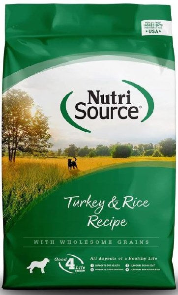 NutriSource Turkey & Rice Recipe Dry Dog Food 15 lb Bag