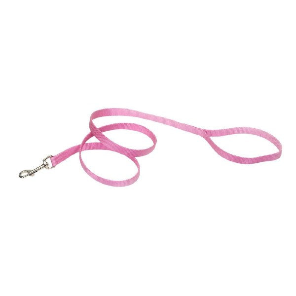 Coastal Pet Nylon Dog Lead, 5/8 inch x 6 ft, Neon Pink Training Leash