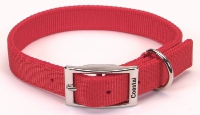 Coastal Pet Pro Double Nylon Dog Collar - Red - 1" x 24" - Large