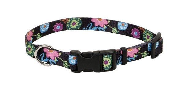 Coastal Pet Styles Wildflowers Dog Collar - Medium, Adjustable, 3/4" x 14-20"