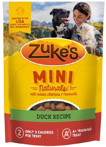 Zuke's Mini Naturals Duck Dog Treats - 16oz Bag, Soft Chewy Training Treats