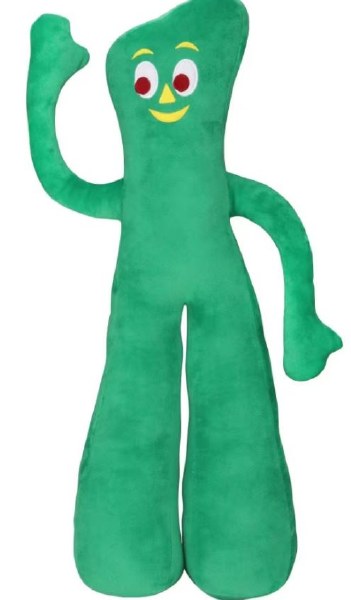 Multipet Gumby Plush Dog Toy - 24" Jumbo Green Stuffed Animal Squeaky Toy