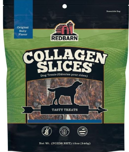 Redbarn Collagen Slices - Original Bully Flavor Dog Treats - 12 oz / 340g