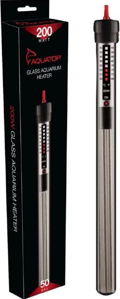 Aquatop 200W Submersible Glass Aquarium Heater - GH-200 - Up to 50 Gallons