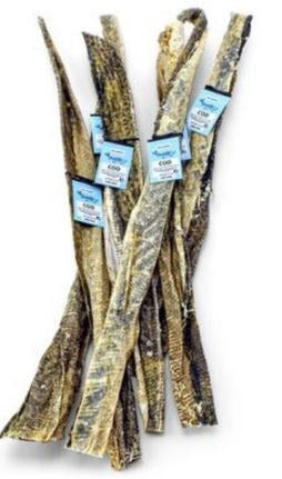 Icelandic+ Long Cod Skin Strips Dog Treats, 1 lb, 20 count