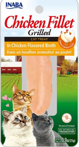 Inaba Ciao Grilled Chicken Fillet in Chicken Broth Cat Treat - 0.9oz (25g) Grain-Free