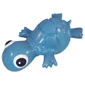 Cycle Dog Ecolast 3-Play Turtle Rubber Dog Toy, Blue, Medium