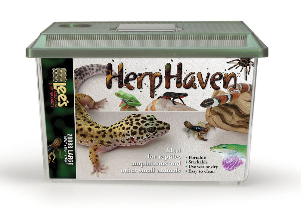 Lee's Herp Haven Large Reptile & Amphibian Carrier - 14.5" x 8.75" x 9.75" Terrarium