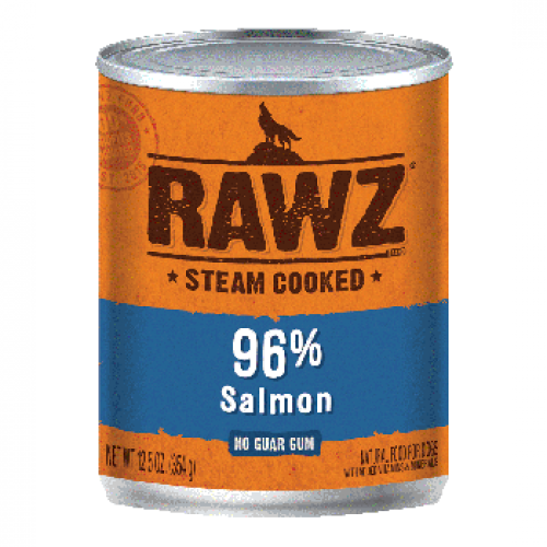 Rawz 96% Salmon Canned Dog Food, 12.5 oz Can - Grain Free Pate