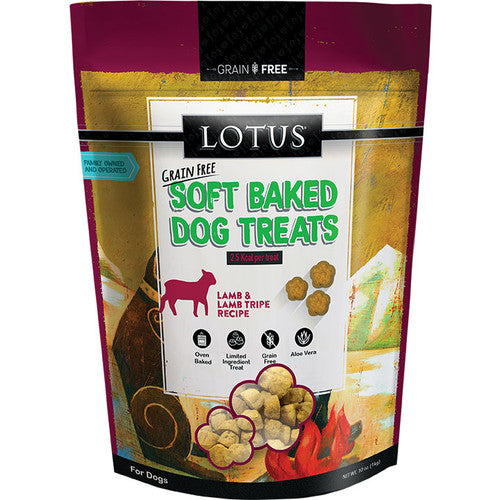 Lotus Soft Baked Lamb & Tripe Dog Treats - Grain-Free, 10 oz
