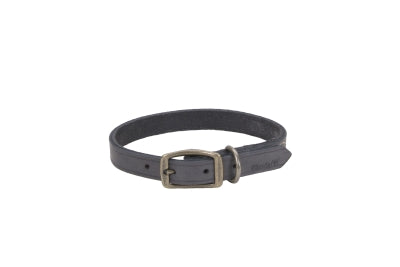 Rustic Slate Gray Leather Dog Collar - Town Collection - 18 inch