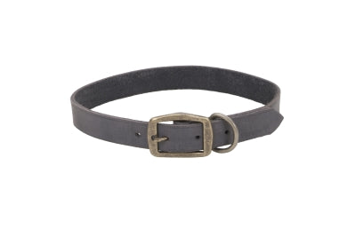 Coastal Circle T Rustic Leather Dog Collar, 20 in, Slate Gray