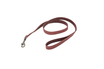 Coastal Circle T Rustic Leather Dog Leash - Brick Red - 5/8" x 4'