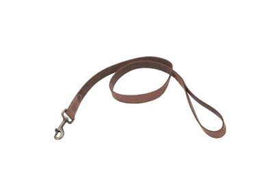 Coastal Circle T Rustic Leather Dog Leash - Chocolate Brown - 1" x 4'