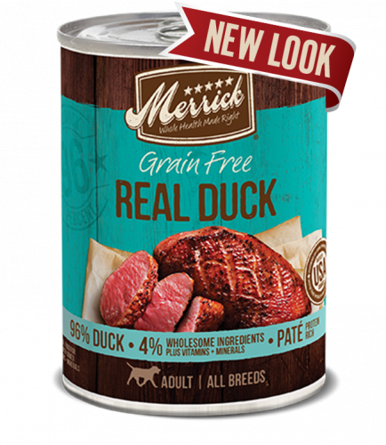 Merrick Grain Free Real Duck Dinner Canned Dog Food, 12.7 oz Can (Single)