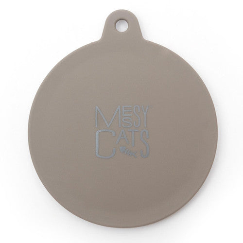 Messy Mutts Silicone Universal Pet Food Can Cover - Grey