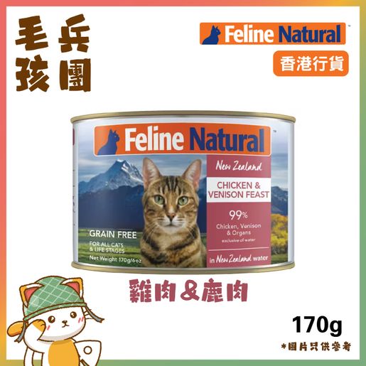Feline Natural Cat Food - Chicken & Venison Feast, 6 oz Can - Grain-Free Wet Food