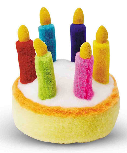 Multipet Birthday Cake Plush Dog Toy - Plays "Happy Birthday" - 5.5 Inch