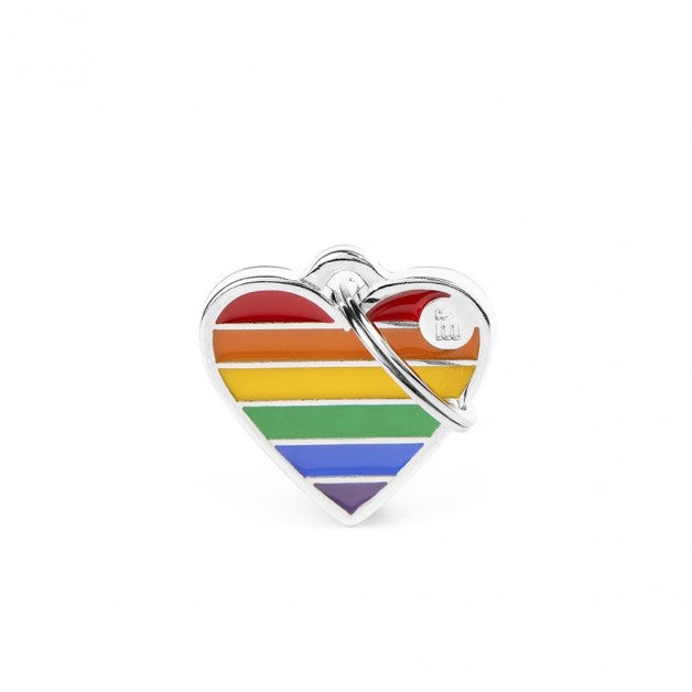 MyFamily Rainbow Heart Small Pet ID Tag
