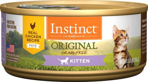 Nature's Variety Instinct Grain-Free Kitten Chicken Pate Wet Cat Food, 5.5 oz