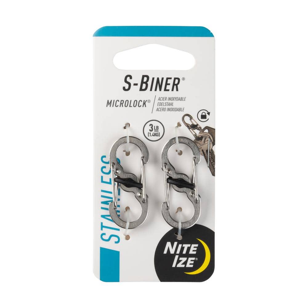 Nite Ize S-Biner® MicroLock® Stainless Steel - 2 Pack - Stainless