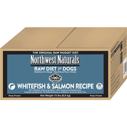 Northwest Naturals Dog Frozen Nuggets Whitefish & Salmon - 15lb Bulk Raw Diet