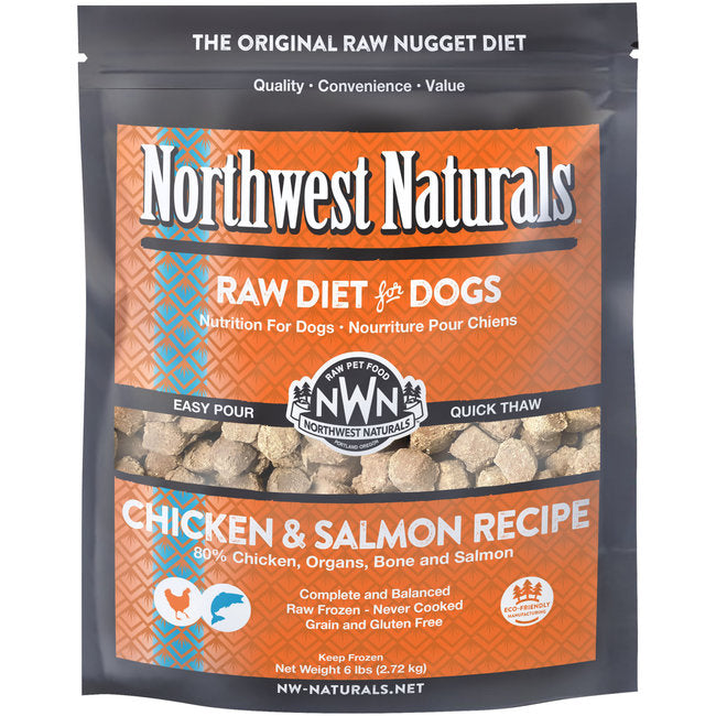 Northwest Naturals Dog Frozen Chicken & Salmon Nuggets - Raw, 6 lb Bag