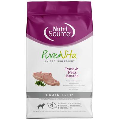 Pure Vita Grain Free Pork & Peas Dry Dog Food - 4 lb Bag
