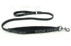 Rok Straps Lead Dog Leash, Large, Reflective Black