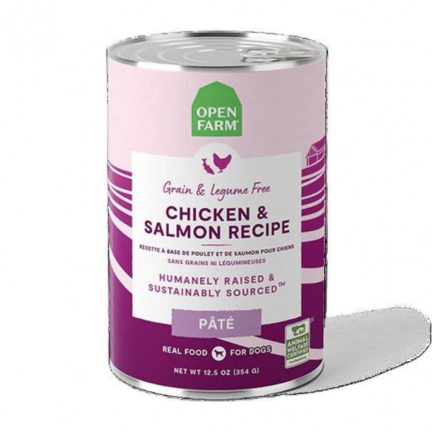 Open Farm Dog Wet Food Chicken & Salmon Pate, Grain-Free, 12.5 oz Can