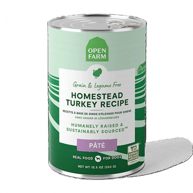 Open Farm Homestead Turkey Pâté Wet Dog Food, 12.5 oz Can - Grain-Free, Humanely Raised Turkey Recipe