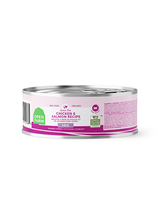 Open Farm Cat Food Pate, Grain-Free Chicken & Salmon Recipe, 5.3 oz Can